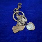 Gold and Teal Heart Keychain. Or purse charm, suitcase too. Photo 7