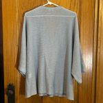 Poetry  Linen Open Weave Knit V Neck Top Size 14 Light Gray Photo 4