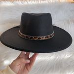 Forever 21 Black fedora with leopard band, brand new Photo 4
