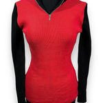 Gap Vintage Fitted Ribbed Quarter Zip Pull Over Sweater Womens Large Photo 0