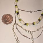 Lot of 3 Ankle Bracelets Shell Silver Tone Boho Floral Anklets Photo 2