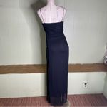 City Triangles Vintage Y2K Dark Fairy Goth Slinky Black Spaghetti‎ Strap Back Maxi Dress Sz M Photo 3