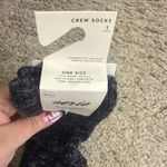 Aerie  American Eagle Black Marled Orange Graphic Spooky Halloween Crew Socks Set Photo 4