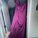 Lulus Lulu’s Showing Off a Little Magenta Asymmetrical Tulip Midi Dress Photo 2
