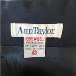 Ann Taylor Vintage  Classic Navy Blue Pencil Skirt 100% Wool Size 12 Photo 3