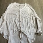 Raisin's  White Button-Down Swim Coverup Photo 0