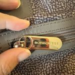 Bourbonese Pebble Nylon Top Handle Tote Brown Photo 4