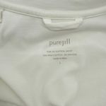J.Jill Pure Jill Elliptical Jacket White Long Sleeve Zip Up Pima Cotton Large Photo 4