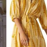 Ba&sh  Kenya Drawstring Waist Dress Ocre Yellow Metallic 4 Photo 10