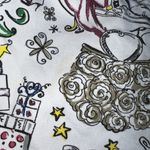 Brighton Happy Holidays Canvas Tote Bag Market Shopping Christmas White Black Photo 2