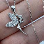 Fairy CZ Sterling Silver Necklace Silver Photo 0