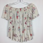 Socialite  Off The Shoulder Floral Blouse Sz S Photo 3