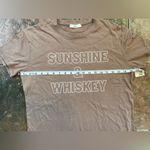 Tres Bien NEW Sunshine and Whiskey 100% Cotton  Light Brown T Shirt Small. Photo 4