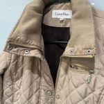 Calvin Klein  Light Khaki Beige Women's Petite Quilted Puffer Jacket Coat XS Photo 3