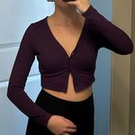 SheIn Purple Cropped Longsleeve Photo 2