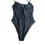 XHILIRATION Black Bow High Cut One Piece Bathing Suit Size Small Photo 1
