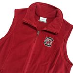 Columbia  South Carolina Gamecocks  Fleece Vest Womens Large Red Zip Up Pockets Photo 0