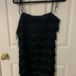 ZARA Black Fringe Dress Photo 4