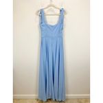 Lulus NEW  Love Me Forever Light Blue Tie Strap Square Neck Maxi Dress Formal L Photo 8