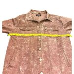 Thrill Jeans Women’s Burgundy Acid Washed Denim Long Jacket/Dress, Size Large Red Photo 8