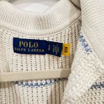 Ralph Lauren Polo Striped Cotton Linen Knit Polo Sweater Small Photo 2