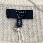 Kaari Blue  3X women’s curvy ruffle hem long sleeve ivory sweater soft plus NWT Photo 7