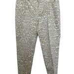 Chico's printed crop jeans mirrored damask print tan white size 15 Photo 0