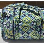 Vera Bradley Vintage Duffle LARGE TRAVELER Bag Flower Daisys Blue Green Bag Photo 1