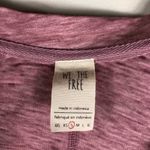 Free People Rose Pink Cotton Clementine V-Neck T-Shirt Photo 4