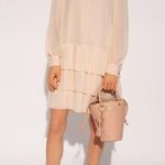 $565 NWOT SEE BY CHLOÉ Ruffles Tiered Georgette Mini Dress Size 38/ L Pink Size L Photo 0