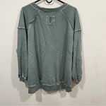 Free People NWT  We The Free Camden Sweatshirt XS Green Horizon Casual Athleisure Photo 7