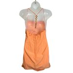 Amanda Uprichard  Laconia Chain Ruched Dress Mini Orange Party Cocktail‎ Size S Photo 4