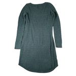 Loft Ann Taylor L Green Cable Knit Wool Rabbit Blend Sweater Dress Long Sleeve Photo 6