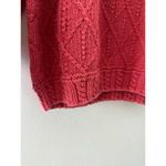 Hunt Club  Sweater Women's Large Pink Vintage Cable Knit Mock Neck Ramie Cotton Photo 1