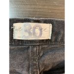 We The Free People Distressed Black Jeans 30 Button Fly Denim Actual 34x29.5 Photo 4