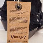 {6} NWT Vintage 7 Alameda Black Suede Western Buckle Ankle Booties Photo 9