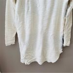 Free People  Sequin Stripe Pullover Top Ivory/Silver Sz Small Photo 8