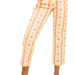 Free People She's All That Plaid Crop High Waist Pants size 8 NWT Photo 0