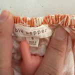 Blu Pepper Orange Daisy Print Button Front PuffSleeve MiniDress Sundress Small Cottagecore Photo 5