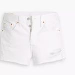 Levi's Premium 501 Original Fit High Rise Shorts Size 30 Everything's Fine White Photo 0