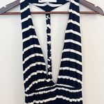 Lovers + Friends Lover + Friends Striped Jersey Halter Maxi Dress Size Small Navy Blue NEW Photo 1
