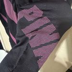 Victoria's Secret Pink Active Leggings Size L compression Black yoga Spell Out Photo 2