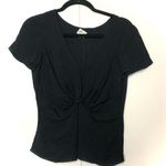 Armani Collezioni V Neck Blouse Short Sleeve Black Photo 0