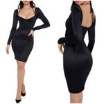 House Of CB  Grazia Long Sleeve Satin‎ Corset Dress NWOT Size XS Photo 1