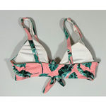 Pink Pastel Palm Tree Floral Bikini Top Swimwear Bathing Suit Size L 🌴✨ Size L Photo 3
