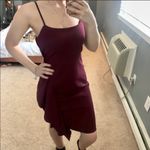 Lulus NWT burgundy ruffle sleeveless mini dress Photo 2