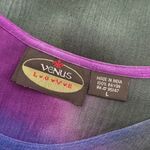 Venus Floral Midi‎ Dress Womens L Rayon Sheer Vacation Beach Cover Up Colorful Purple Size L Photo 4