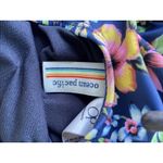 Ocean Pacific  OP Navy Blue Tropical Floral Flower Cutout Swimsuit Bathing Suit L Photo 10