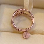 Fendi F is  Metal Strass Oro Rosa Ring Size S Photo 2
