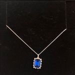 Sapphire Blue and Silver Necklace Photo 6